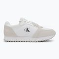 Calvin Klein Damenschuhe YW0YW01644 Runner Laceup Sock Mg Nylon Mix Bright White/Black 2