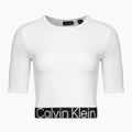 Damen Calvin Klein Knit helles weißes T-shirt 5