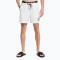 Herren Calvin Klein Medium Double Waistband Swim Shorts weiß 5