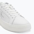 Calvin Klein Damen Schuhe YW0YW01224 Cupsole Mono Lth Wn weiß/silber 7