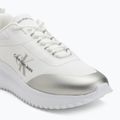 Damen Schuhe Calvin Klein Eva Runner Low Lace Mix Ml Wn hell weiß/silber 7