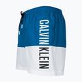 Herren Calvin Klein Medium Drawstring-Block Badeshorts Fayence blau 3