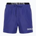 Herren Calvin Klein Medium Double WB Badeshorts midnight lagoon