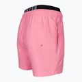 Herren Calvin Klein Medium Double WB Beutel rosa swim shorts 4