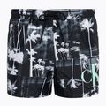 Herren Calvin Klein Short Kordelzug-Print Palme schwarz Badeshorts