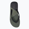 Herren O'Neill Profile Color Block tief Flechten grün Flip Flops 6