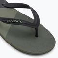 Herren O'Neill Profile Color Block tief Flechten grün Flip Flops 7