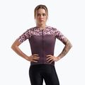 Fahrradtrikot Damen Rogelli Essential Graphic burgundy/coral