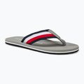 Herren Tommy Hilfiger Corporate Beach Sandale antiksilberne Flip Flops