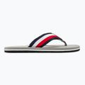 Herren Tommy Hilfiger Corporate Beach Sandale antiksilberne Flip Flops 2