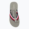 Herren Tommy Hilfiger Corporate Beach Sandale antiksilberne Flip Flops 5