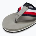 Herren Tommy Hilfiger Corporate Beach Sandale antiksilberne Flip Flops 7