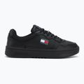 Tommy Jeans Herrenschuhe Cupsole Leder Ess schwarz 2