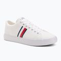 Tommy Hilfiger Herren Turnschuhe Th Hi Vulc Low Core Stripes Mesh YBS weiß