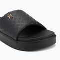 Badeschlappen Schlappen Damen Tommy Hilfiger Platform Monogram Poolslide black 7