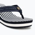 Flip-Flops Damen Tommy Hilfiger Stripes Wedge Beach Sandal space blue 7