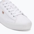 Tommy Hilfiger Damen Turnschuhe Vulc Canvas Lace Up weiß 7