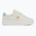 Tommy Hilfiger Damen Platform Court ecru/breezy blau Schuhe 2