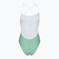 Tommy Hilfiger Women's Straight One Piece Seersucker Badeanzug radiant grün/weiß 2