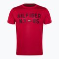 Herren Tommy Hilfiger Grafik-Trainings-T-Shirt rot 5