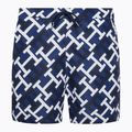 Herren Tommy Hilfiger Sf Medium Drawstring Print Schwimmen Shorts blau