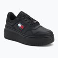 Damen-Schuhe Tommy Jeans Retro Basket Flatform Ess triple black