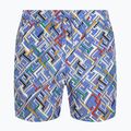 Tommy Hilfiger Herren Badeshorts SF Medium Drawstring Print Multi Monogramm blau spell