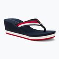 Tommy Hilfiger Damen Corporate Wedge Beach Sandale rot/weiß/blau Pantoletten