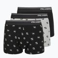 Herrenboxershorts KARL LAGERFELD Ikon Aop Trunk 3er-Pack karl dot/ash black