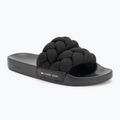 Badeschlappen Schlappen Damen Tommy Jeans Braided Slide frozen black