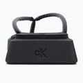 Calvin Klein YW0YW01716 Sq Low Wedge Sandal Stitch dreifach schwarz Flip Flops für Damen 6