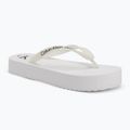 Damen Calvin Klein YW0YW01830 Strand Sandale Flatform Tpu hell weiß/schwarz flip flops