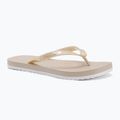 Calvin Klein Damen Flip Flops YW0YW01720 Thong+ Tpu Metallic Eierschale/helles Weiß