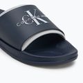 Herren Calvin Klein YM0YM00361 Slide Rubber Neoprene Monologo navy/yster mushroom Flip-Flops 7