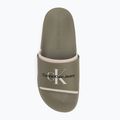 Herren Calvin Klein YM0YM00361 Slide Gummi Neopren Monologo Meerjungfrau/Eierschalen Flip-Flops 5