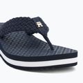Tommy Hilfiger Crochet Mid Beach Sandale Damen Flip Flops Space Blau 7