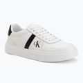 Herren Schuhe Calvin Klein HM0HM02237 Classic Cups Lace Leather EMB Tongue bright white/black