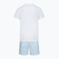 Herrenpyjama Calvin Klein LV00NM2903 classic white top/aurora stripe 2