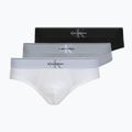 Herren-Slips Calvin Klein LV00NB4471 Hip Brief 3 pairs black/misty grey/white