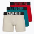 Boxershorts Calvin Klein 000NB3609A Boxer Brief 3 pairs oatmeal/aged redwood/bright turquoise