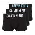 Herrenboxershorts Calvin Klein 000NB3608A Trunk 3 pairs black with harbor mist logo/ black with