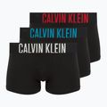 Herren-Boxershorts Calvin Klein 000NB3608A Trunk 3 Paar schwarz mit Haferflocken-Logo/schwarz mit Age