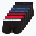 Boxershorts Tommy Hilfiger Trunk WB 7 pairs blk/mid red/aegean sea/dsrt sky/blu jeans/f r/wht