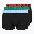 Herrenboxershorts Tommy Hilfiger Trunk WB Cooling Technology 3 steam tra rd/brz blue/jde wnk