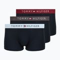 Herrenboxershorts Tommy Hilfiger Trunk WB 3 pairs dark ash/brzy blue/rouge