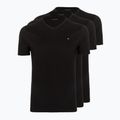 Herren-T-Shirt Tommy Hilfiger Cotton V-Neck 3er-Pack schwarz/schwarz/schwarz