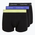 Herren-Boxershorts Calvin Klein 0000U2662G Trunk 3 pairs black in green bloom wb/black in da