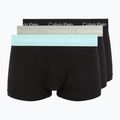 Herrenboxershorts Calvin Klein 0000U2664G Low Rise Trunk 3 pairs black in plume wb/ black in misty sag