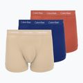 Herren-Boxershorts Calvin Klein 0000U2662G Trunk 3 pairs sodalite blue/redwood/white pepper