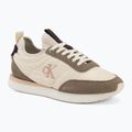 Damenschuhe Calvin Klein YW0YW02060 Retro Runner Sock Laceup Mix Matt turtledove/spanish villa/bordeaux